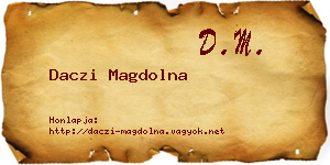 Daczi Magdolna névjegykártya